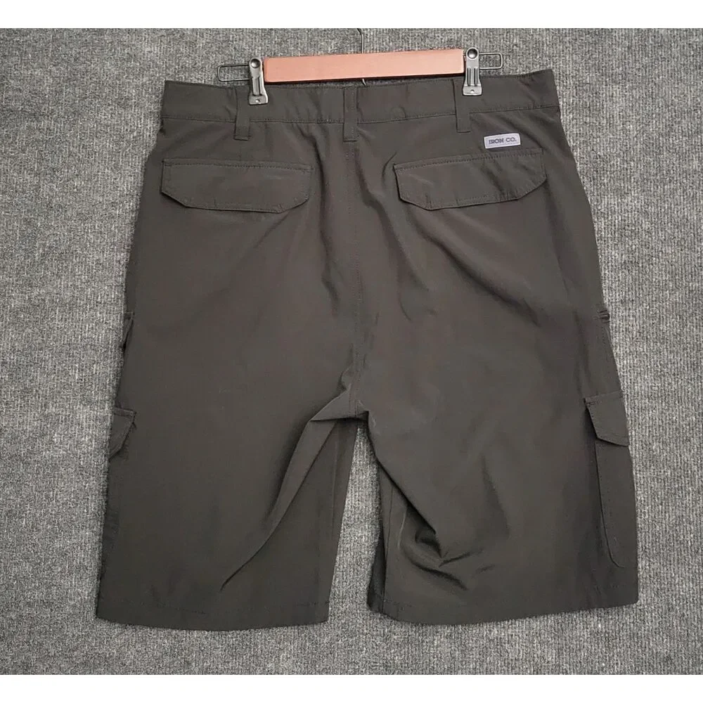 Iron Co Mens Set of 2 Cargo Shorts Utility Pockets Outdoor Casual Black Blue 36